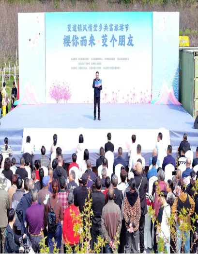 浙江省武义县茭道镇：千树万树樱花开  反邪教宣传迎客来391.png